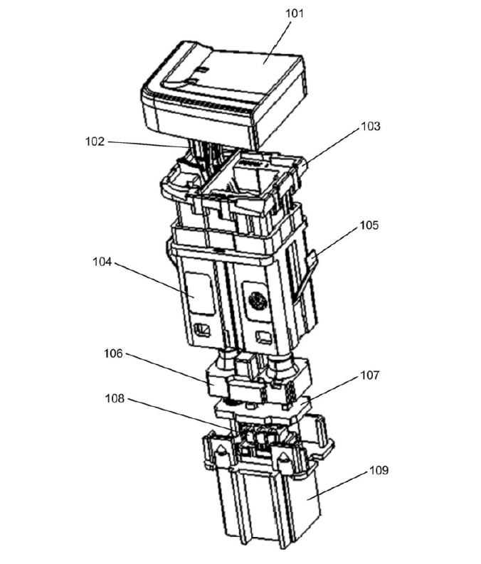 防竄光開關爆炸結構圖汽車光開關核心組件分解圖