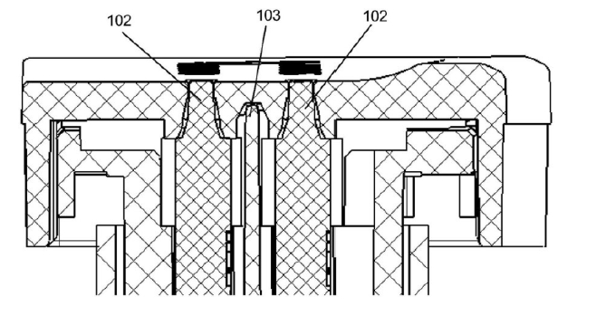 內殼體隔離數個導光體的示意圖多信標光開關防竄光結構圖