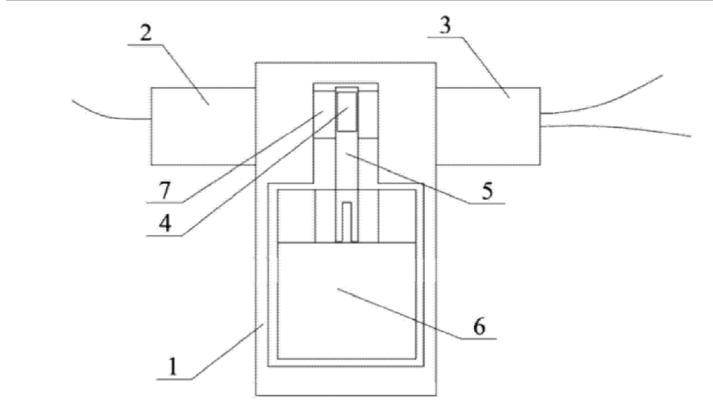 1×2機(jī)械式T型保偏光開(kāi)關(guān)整體結(jié)構(gòu)示意圖 - 廣西科毅光通信