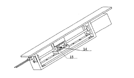 根據(jù)本實用新型電控光可調(diào)光纖延遲線滑塊處安裝示意圖