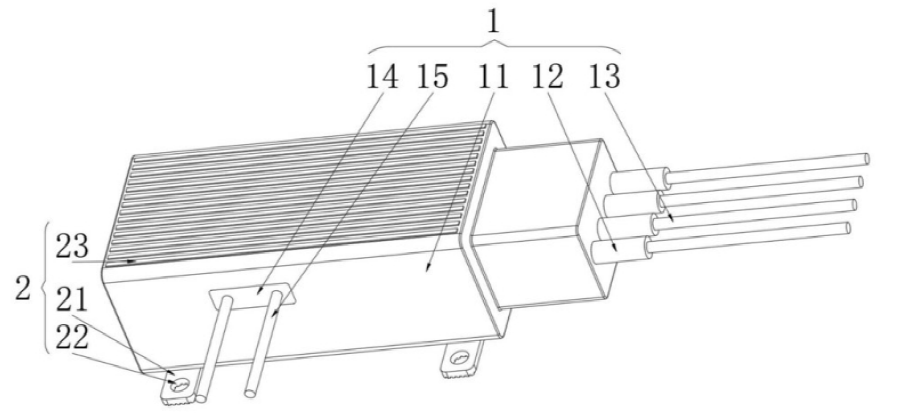 種帶反向端口的磁光開(kāi)關(guān)的立體結(jié)構(gòu)示意圖 - 廣西科毅光通信