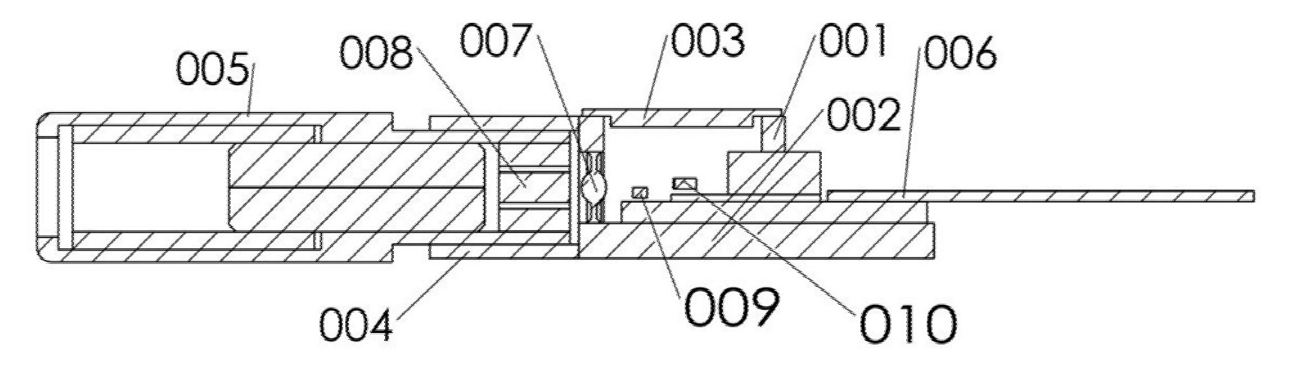 小體積光發(fā)射組件的截面圖 - 科毅光通信
