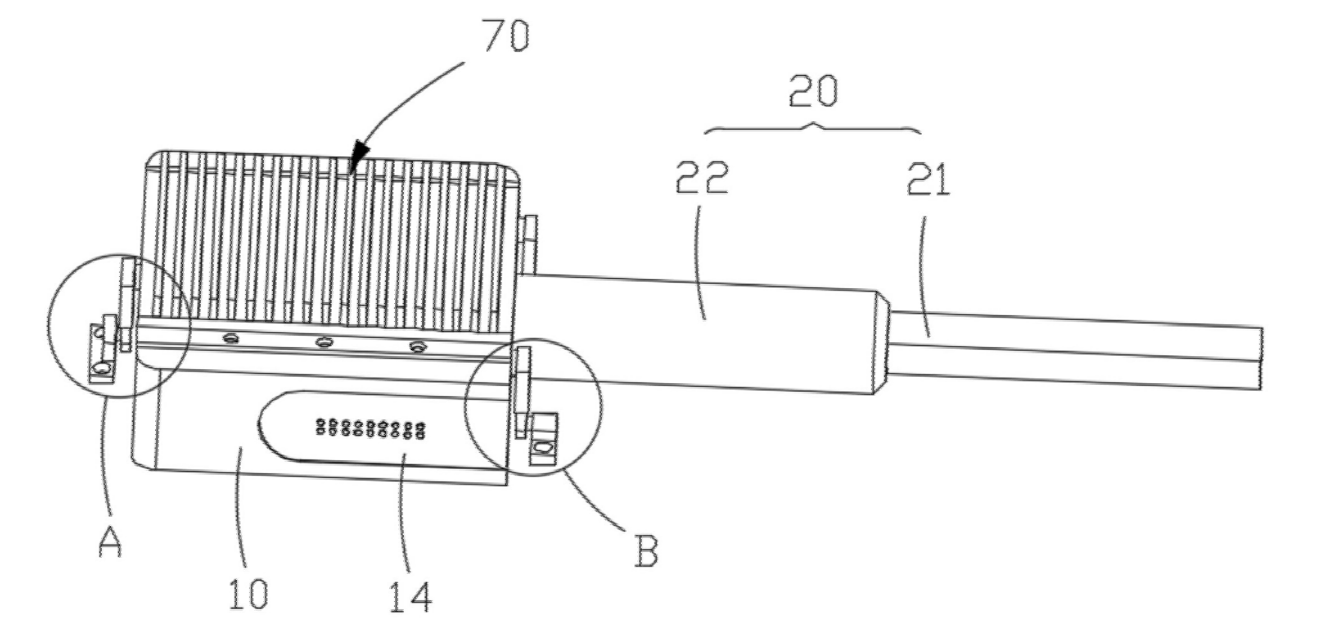 光纖開(kāi)關(guān)整體結(jié)構(gòu)示意圖 - 廣西科毅光通信