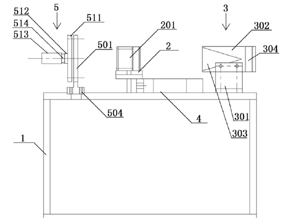 二氧化碳激光與可見光切換機(jī)械開關(guān)整體結(jié)構(gòu)主視圖 - 廣西科毅光通信